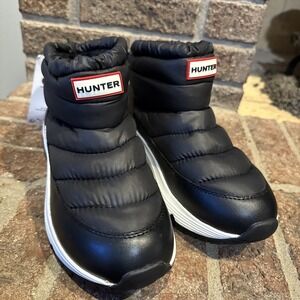 NWT Hunter Anne Women's Black Insulated Water Resistant Snow Boots Size 7 M #82